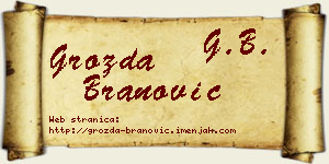 Grozda Branović vizit kartica